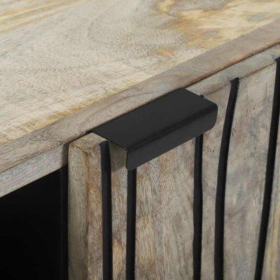 Sivupöytä Valkoinen 90 x 33 x 75 cm täysi mangopuu