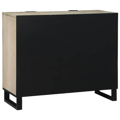 Sivupöytä Valkoinen 90 x 33 x 75 cm täysi mangopuu