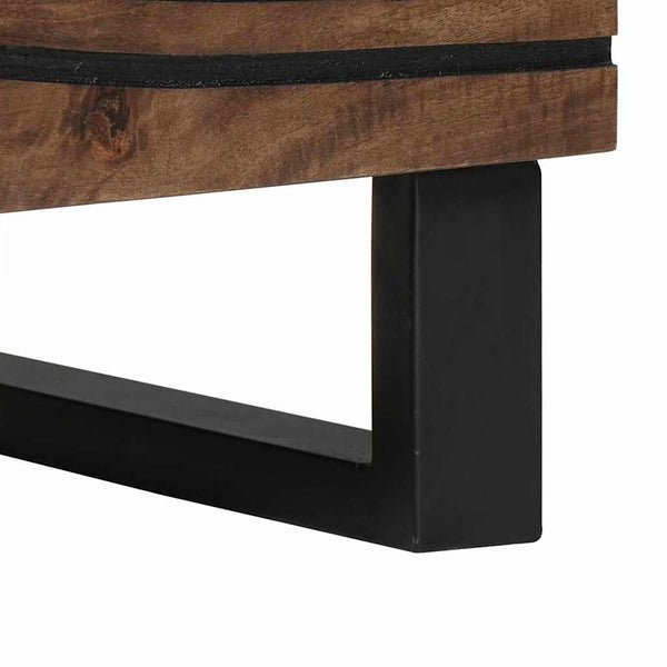 Yöpöytäkaappi 2 pcs pähkinäpuu 40 x 33 x 46 cm täysi mangopuu