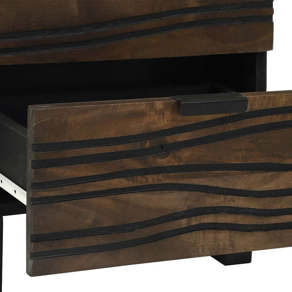 Yöpöytäkaappi pähkinäpuu 40 x 33 x 46 cm täysi mangopuu