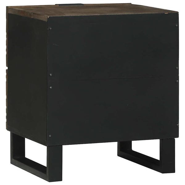 Yöpöytäkaappi 2 pcs pähkinäpuu 40 x 33 x 46 cm täysi mangopuu