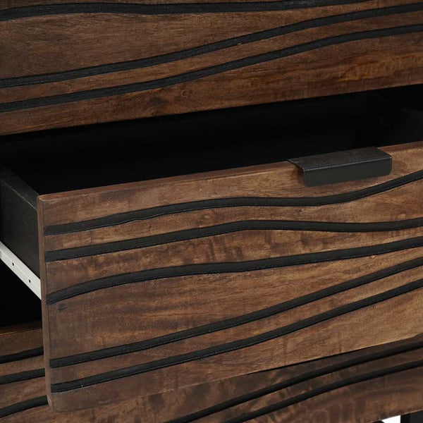 Yöpöytäkaappi pähkinäpuu 50 x 33 x 60 cm täysi mangopuu