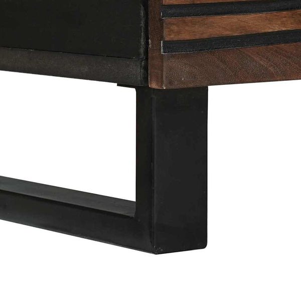 TV-kaappi laatikon kanssa Ruskea 80 x 33 x 46 cm täysi mangopuu