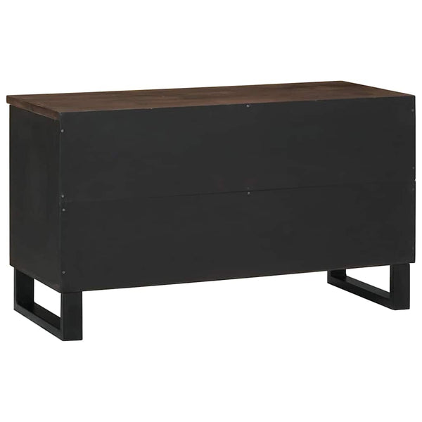 TV-kaappi laatikon kanssa Ruskea 80 x 33 x 46 cm täysi mangopuu