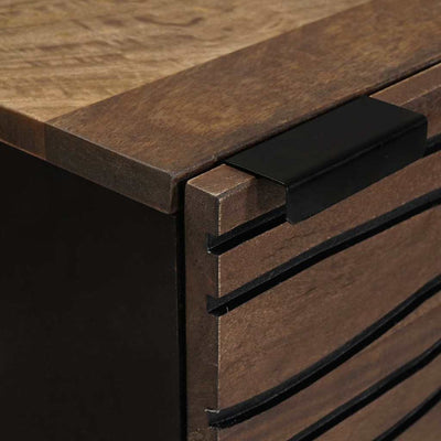 Highboard Ruskea 40 x 33 x 110 cm täysi mangopuu