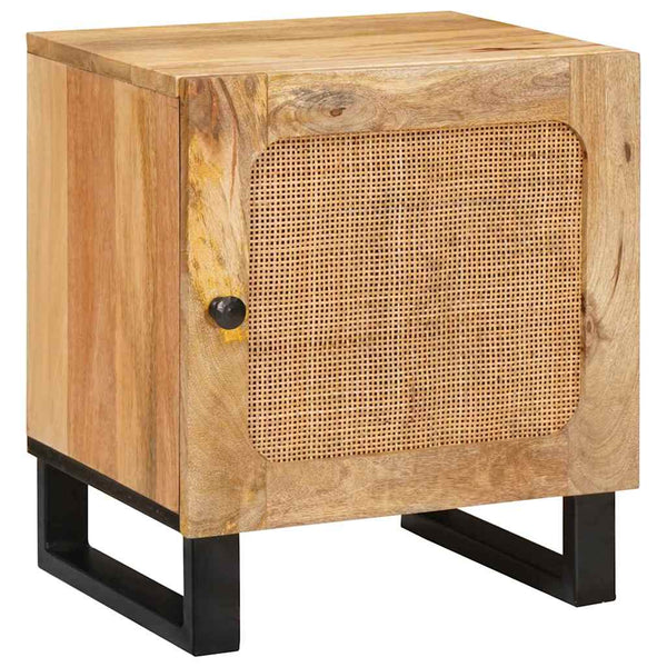 Luonnollinen yöpöytäkaappi 40 x 33,5 x 46 cm Kiinteä mango puu
