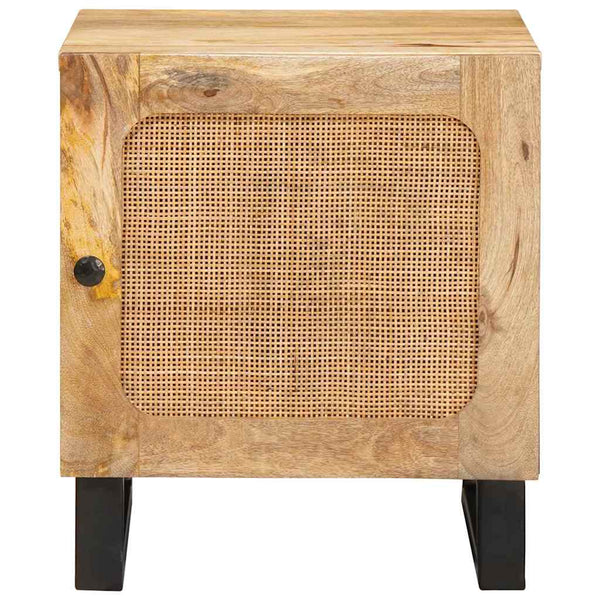 Luonnollinen yöpöytäkaappi 40 x 33,5 x 46 cm Kiinteä mango puu