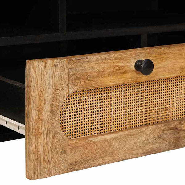TV-kaappi hyllyllä Ruskea 100 x 33 x 46 cm Kiinteä mango puu