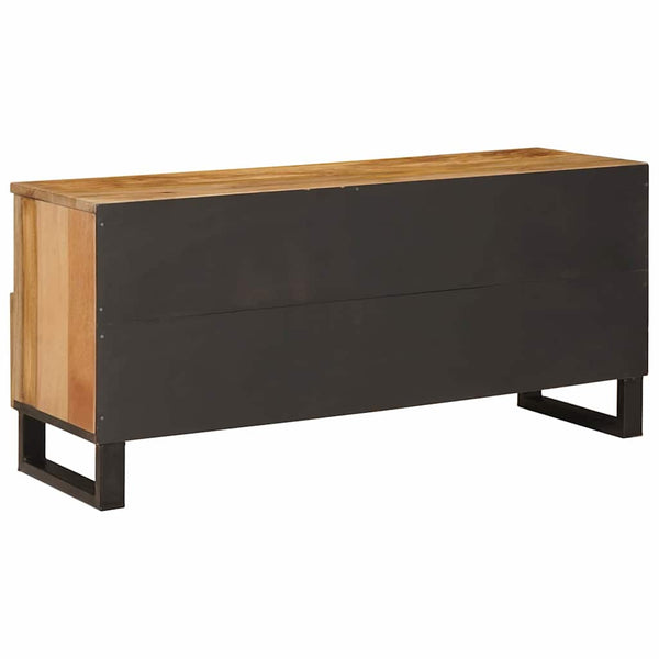 TV-kaappi hyllyllä Ruskea 100 x 33 x 46 cm Kiinteä mango puu