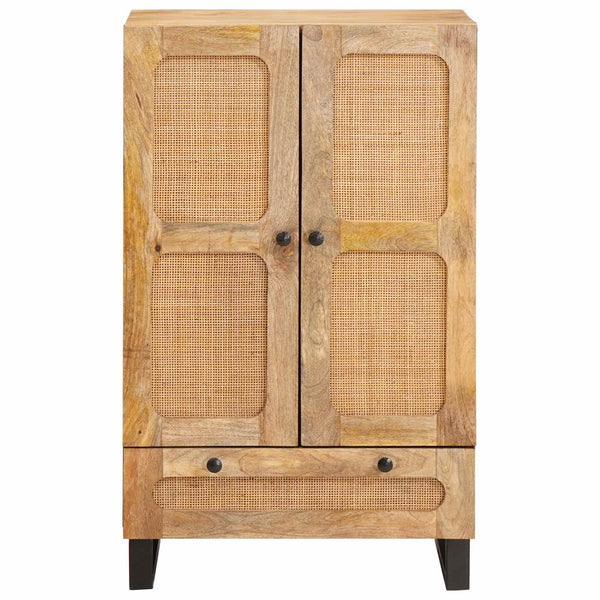 Korkea kaappi ovella Ruskea 40 x 33 x 110 cm Kiinteä mango puu