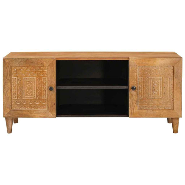 TV-yksiköt Vaaleanruskea 105 x 33 x 46 cm Kiinteä mango puu