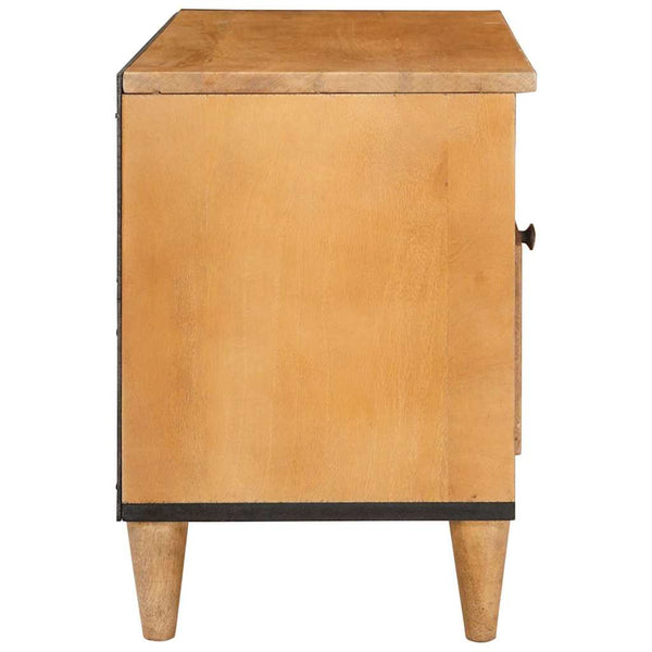 TV-kaappi laatikon kanssa 80 x 33 x 46 cm Kiinteä mango puu