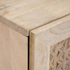 Beige yöpöytä 2 kpl 40 x 33 x 46 cm täyttä mangopuuta