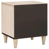 Beige yöpöytä 2 kpl 40 x 33 x 46 cm täyttä mangopuuta