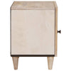 Beige yöpöytä 2 kpl 40 x 33 x 46 cm täyttä mangopuuta