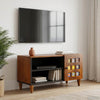 TV-kaappi ovella pähkinäpuu 80 x 33 x 46 cm Kiinteä mango puu