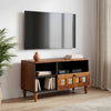 TV-kaappi hyllyllä pähkinäpuu 80 x 33 x 46 cm Kiinteä mango puu