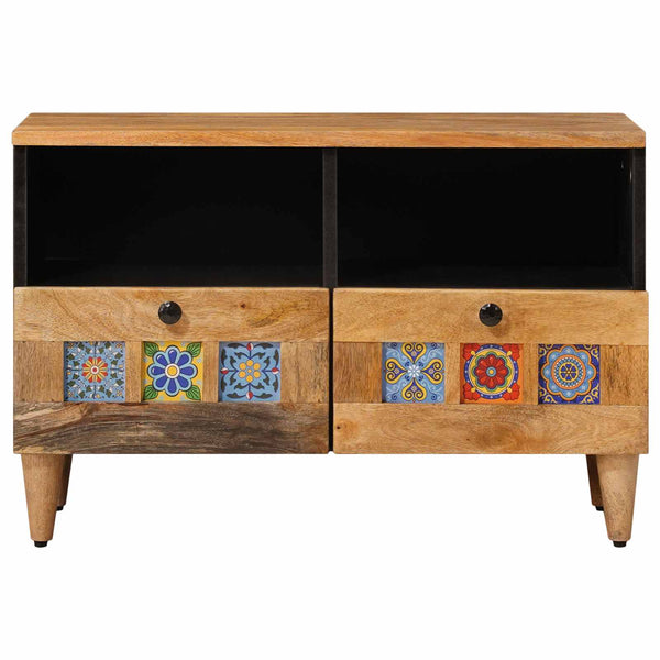 TV-kaappi Luonnollinen 70 x 33 x 46 cm Kiinteä mango puu