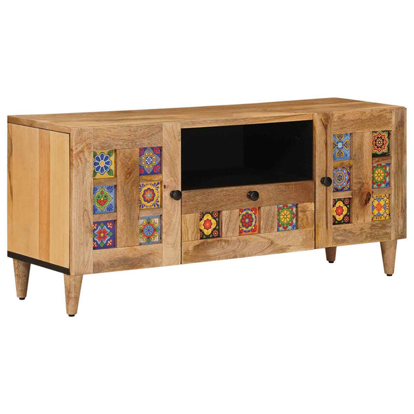 TV-kaappi Luonnollinen 105 x 33,5 x 46 cm Kiinteä mango puu