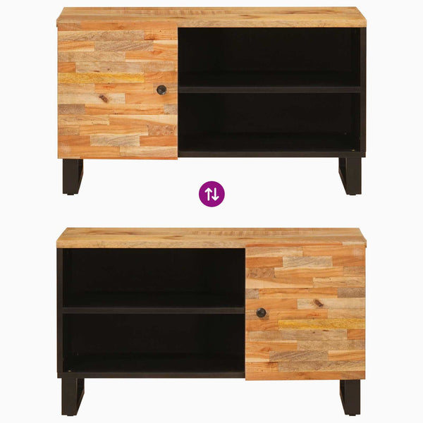 TV-kaappi Ruskea 80 x 33 x 46 cm Kiinteä mango puu