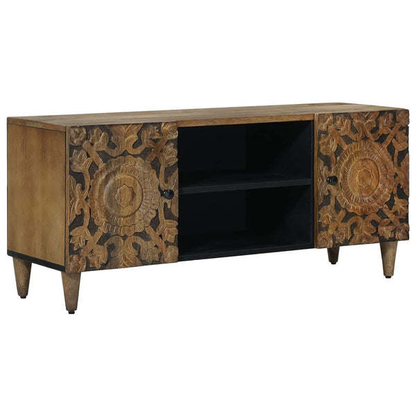 TV-kaappi Ruskea 105 x 33 x 46 cm Kiinteä mango puu