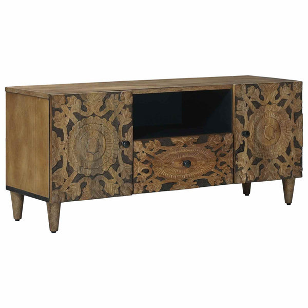 TV-kaappi Ruskea 105 x 33 x 46 cm Kiinteä mango puu