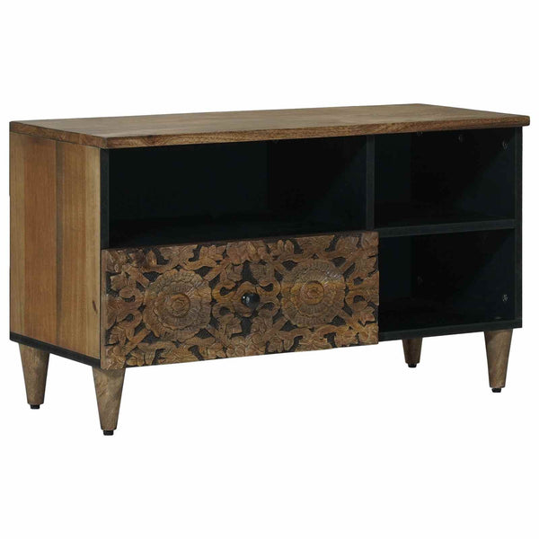 TV-kaappi Ruskea 80 x 33 x 46 cm Kiinteä mango puu