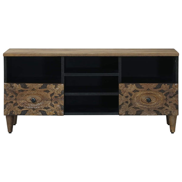 TV-kaappi Ruskea 100 x 33 x 46 cm Kiinteä mango puu