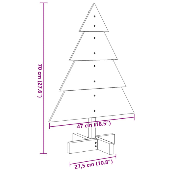 Puinen koristejoulukuusi Eodochia 70cm (mänty)