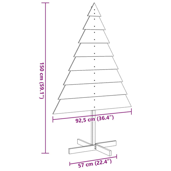 Puinen joulukuusi koriste Eodochia 150cm (mänty)