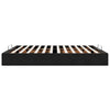 Musta ottomaanien sängyn runko ilman patjaa Iann 200x200cm (sametti)
