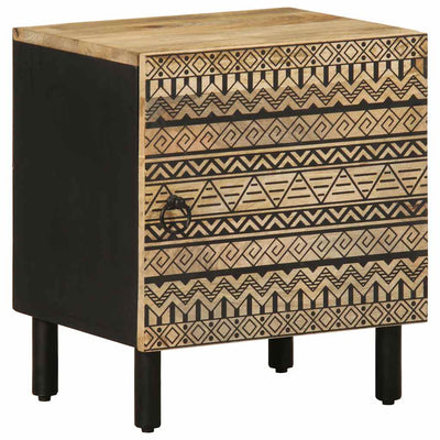 Sänkykaapit 2 kpl Musta 40x33,5x46 cm Massiivipuuta Mango