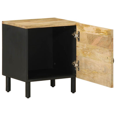 Sänkykaapit 2 kpl Musta 40x33,5x46 cm Massiivipuuta Mango