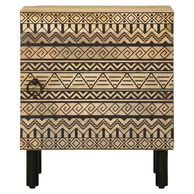 Sänkykaapit 2 kpl Musta 40x33,5x46 cm Massiivipuuta Mango