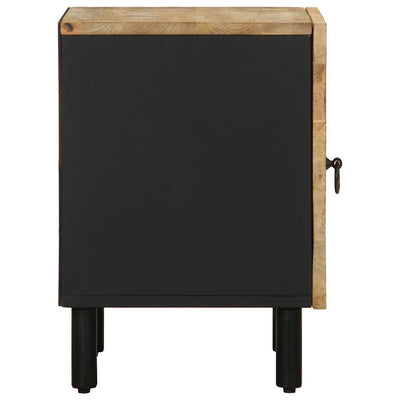 Sänkykaapit 2 kpl Musta 40x33,5x46 cm Massiivipuuta Mango