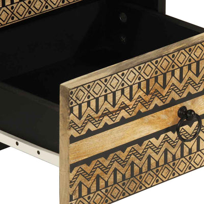 Musta sänkykaappi Caro 40x33,5x46cm (massiivipuuta mango)