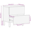Sänkykaapit 2 kpl Musta 40x33,5x46 cm Massiivipuuta Mango