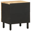 Sänkykaapit 2 kpl Musta 40x33,5x46 cm Massiivipuuta Mango
