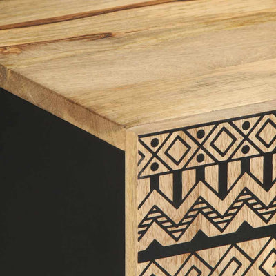 Musta tv-kaappi Leitner 105x33,5x46cm (massiivipuuta mango)