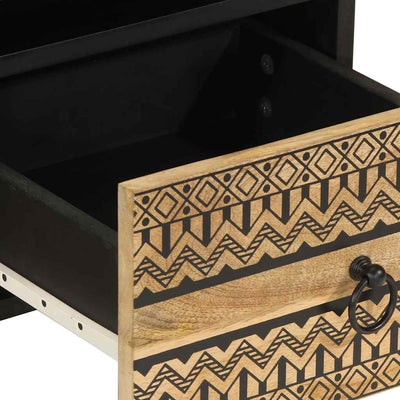 Musta tv-kaappi Moanti 70x33,5x46cm (massiivipuuta mango)