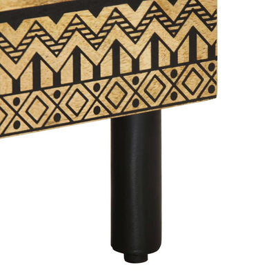 Musta sänkykaappi Kasar 40x33x46cm (massiivipuuta mango)