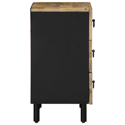 Sänkykaappi musta 50x33x62 cm massiivipuuta mango