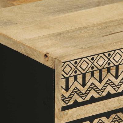 Musta sänkykaappi Leisha 50x33x62cm (massiivipuuta mango)