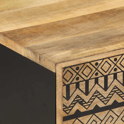 Musta sohvapöytä Iugoslav 100x54x40cm (massiivi karkea puu mango)