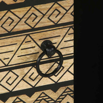 Musta sohvapöytä Iugoslav 100x54x40cm (massiivi karkea puu mango)