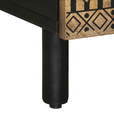 Musta sohvapöytä Iugoslav 100x54x40cm (massiivi karkea puu mango)