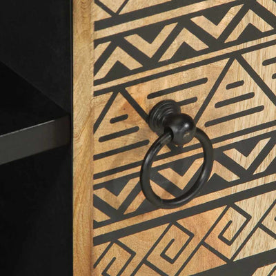 Musta tv-kaappi Contina 80x33,5x46cm (massiivipuuta mango)