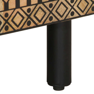 TV-kaappi musta 80x33,5x46 cm massiivipuuta mango