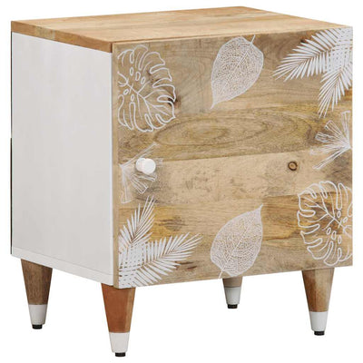 yöpöytäkaapit 2 kpl 40x33,5x46 cm massiivipuu mango