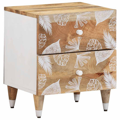 yöpöytäkaapit 2 kpl 40x33,5x46 cm massiivipuu mango
